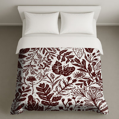 Housses de couette à motif botanique à feuilles