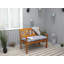Sharadan Solid Wood Pine Outdoor Bench-967119132-967119130