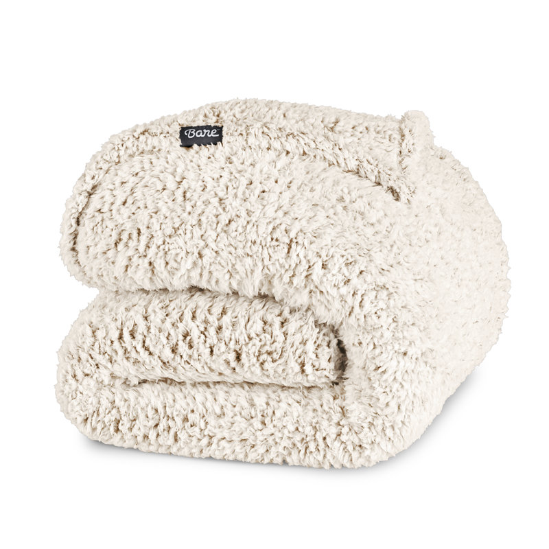 Couverture Cozy Faux Shearling, Très grand lit, Huître à pointe