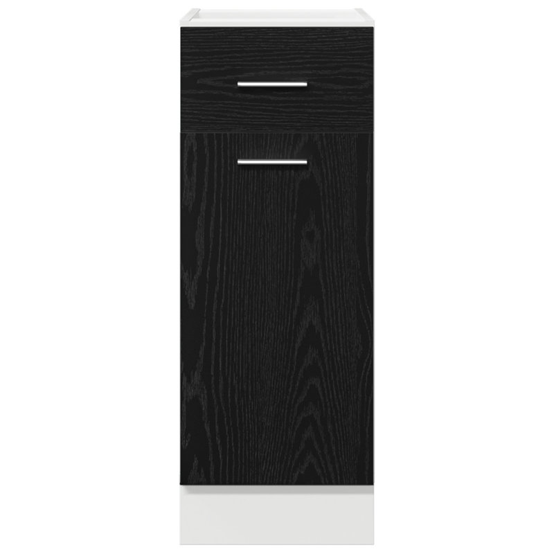 Kitchen Cabinet Black Oak Engineered Wood, 81.5cm H x 30cm W x 46cm D