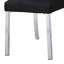 Ensemble de 2 chaises d'appoint Hols Parson, tissu noir, base en acier argenté-130623953-130623956