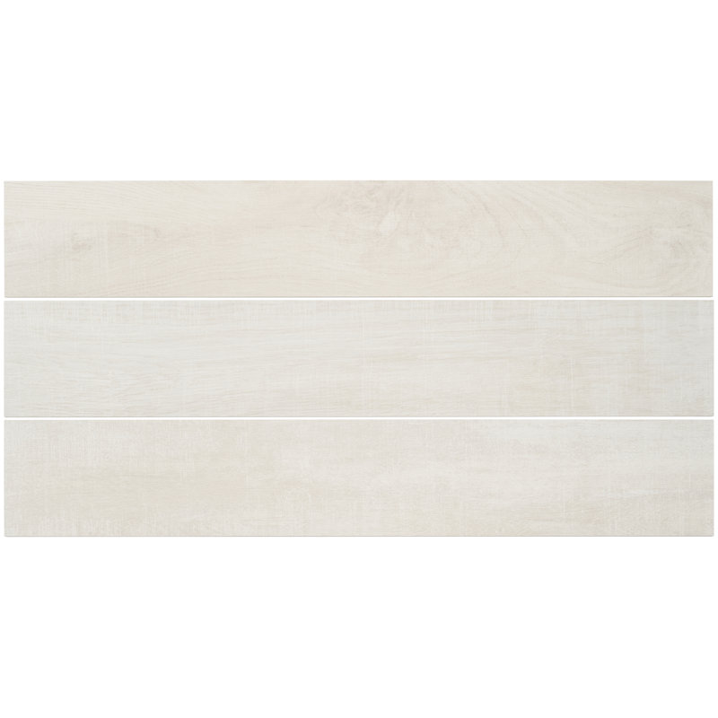 Magnolia 8" x 47" Porcelain Wood Look Wall & Floor Tile (15.49 Sq. Ft. / Case), White