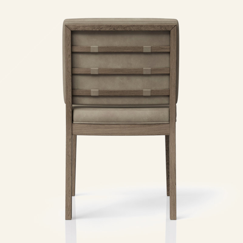 Ensemble de chaises lattes et en cuir à dossier souple (ensemble de deux)