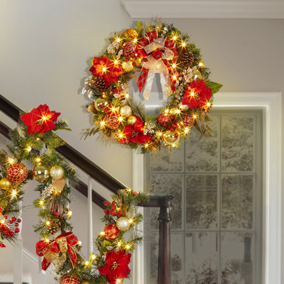Guirlande lumineuse de Noël et guirlande à piles 9 pi