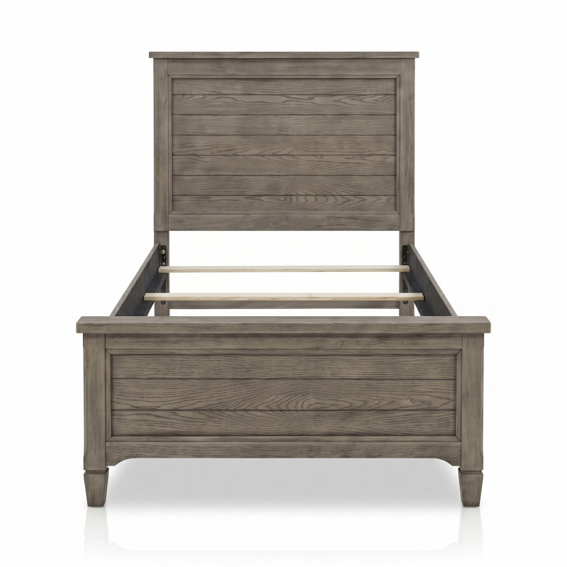 Ensemble de chambre avec lit à panneaux en bois 3 pièces Isiah, Simple