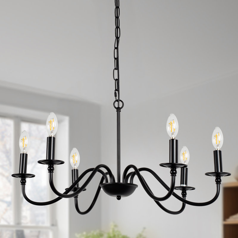 Trautman 6 - Light Dimmable Geometric Chandelier