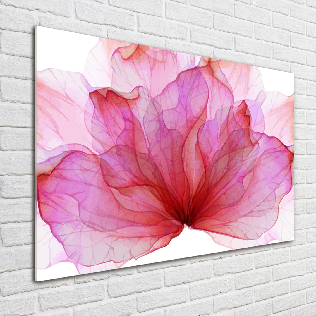 Glasbild Pink Flower