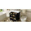 Ensemble de meuble-lavabo 30 po avec lavabo, armoire de salle de bain multifonctionnelle avec portes et tiroir, structure solide et panneau de fibres à densité moyenne-2004605882