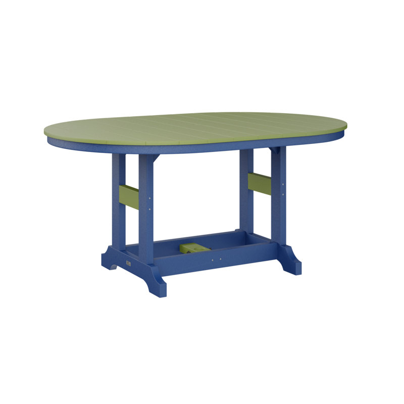 Table de salle à manger Berlin Classic, Vert kiwi, Bleu pacifique