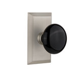 Studio Plate with Black Porcelain Door Knob