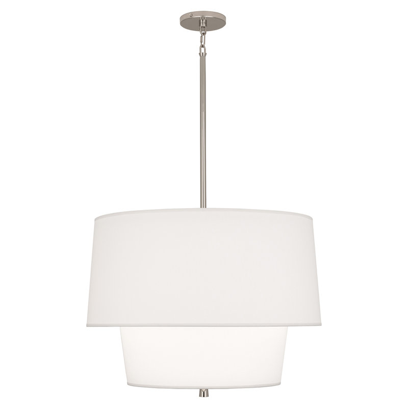 Decker 3 - Light Pendant, White, Polished Nickel