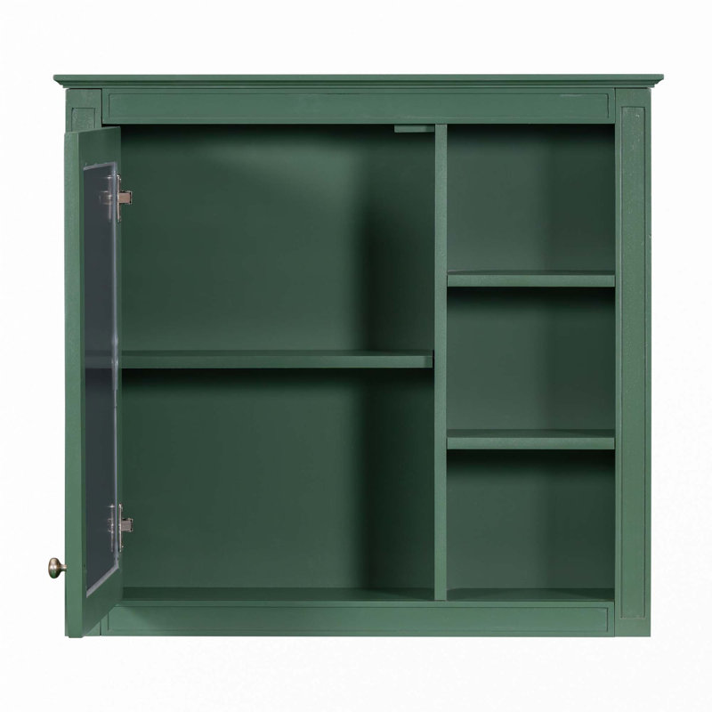 Armoire de rangement murale pour salle de bain, Vert