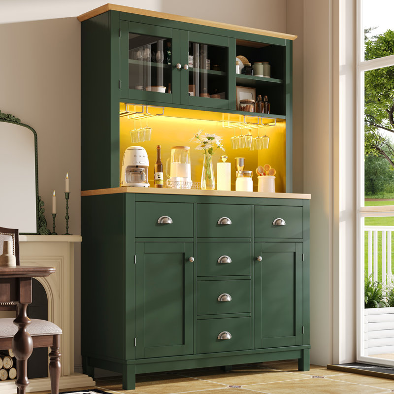 180cm Kitchen Pantry, Green