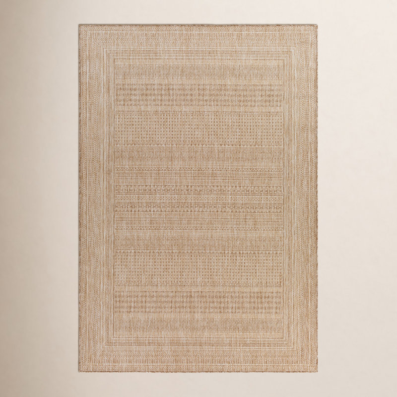 Tapis oriental intérieur / extérieur Malonne Camar, Rectangle 9 pi 2 po x 12 pi