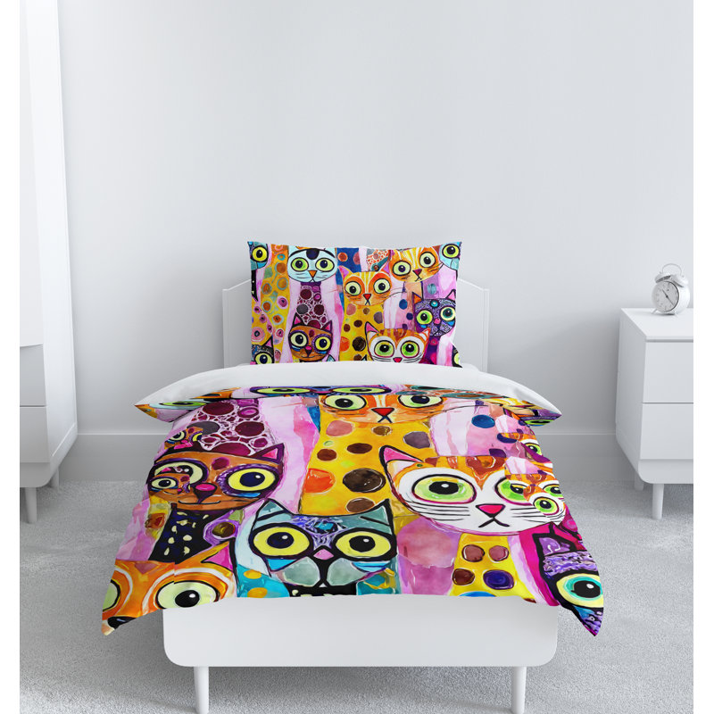 Modern & Contemporary Polyester Duvet Cover, Twin Duvet Cover + 1 Queen Sham