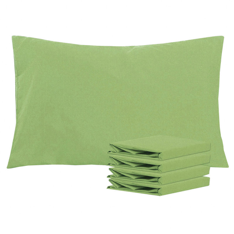 Bed Pillowcases, 1800 Brushed Microfiber Queen Pillow Cases with Envelope Closure - 20x30 Inches - NTBAY, Green