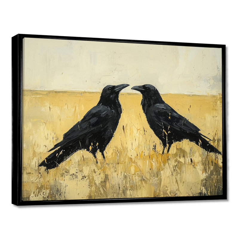 Ilva - Animals Large Wall Art, Black, Floater Framed, 16" H x 32" W