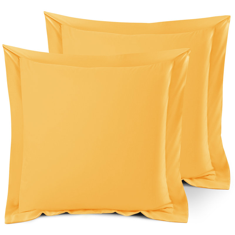 Taie décorative 100% polyester , Jaune, 26 po x 26 po
