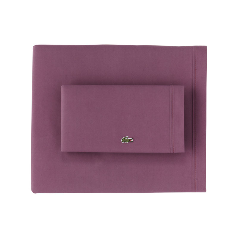 Plum Cotton Percale Deep Pocket Queen Sheet Set