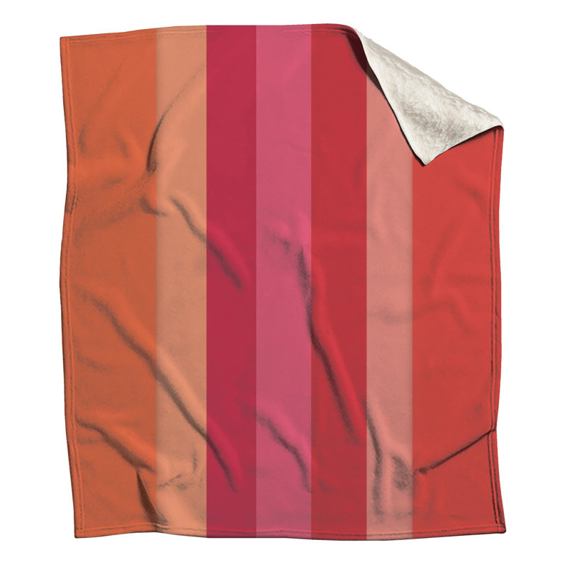 Orange Stripes Blankets, 60in W x 80in H