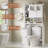Over The Toilet Storage Cabinet, Farmhouse Rattan Bathroom Cabinet, Over Toilet Bathroom Organizer With Rattan Barn Doors & Toilet Paper Holder Stand, For Bathroom, Restroom, Laundry-1695049330