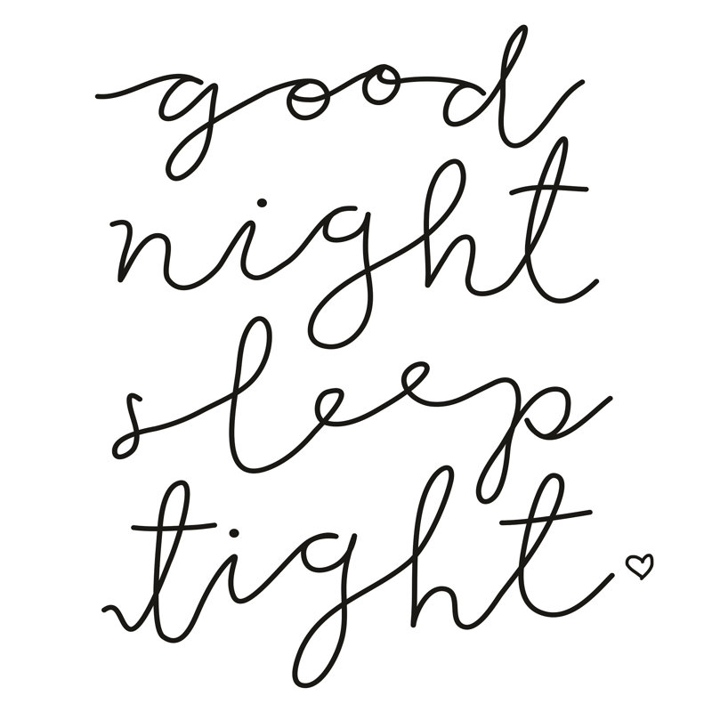 Goodnight Sleep Tight - Wrapped Canvas Print, 30cm H x 30cm W x 3.8cm D