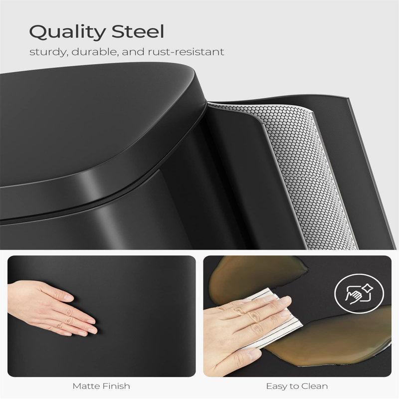 Steel Step On Kitchen Trash Can - 50L