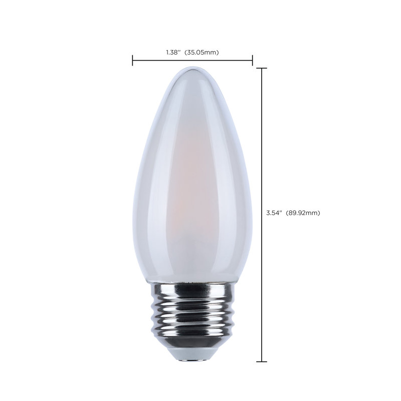 4,5 W à DEL B11 3000K-2000K à culot moyen à finition moyenne givrée, Blanc