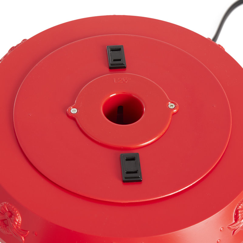 Red Metal Rotating Stand for Artificial Christmas Trees up to 9 Feet