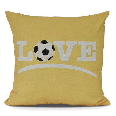 Housse de coussin d'extérieur carrée Goals, Gourds and Gatherings Love Soccer Word