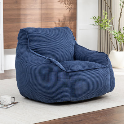 Fauteuil à billes spacieux, adultes et adolescents, conception ergonomique, rembourrage en mousse, bureau, sac en velours côtelé, mousse haute densité, chambre à coucher, chambre à coucher