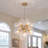 12-Light Modern Glass Sputnik Sphere Chandelier-1545424911