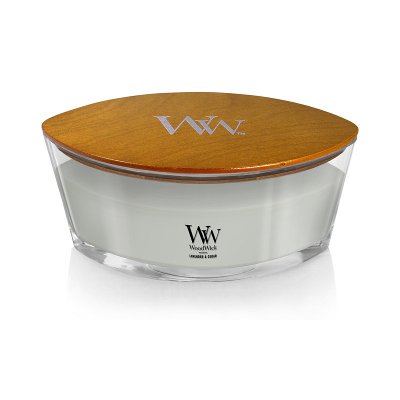 WoodWick® Cinnamon Chai Ellipse Candle, Light Gray