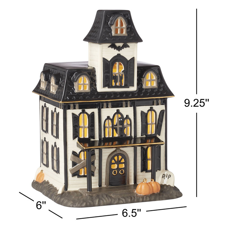  Vintage Halloween Light-Up House Figurine