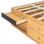 King Bed Frame with Storage Drawers, No Headboard Platform Bed, Pet-Friendly Design, No Box Spring Needed, Modern Minimalist Style-Natural