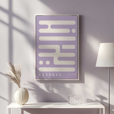 Impression sur toile mauve Bauhaus Minimalist Circuitry II