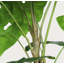 30 "plante tropicale artificielle feuille d'alocasia avec pot blanc 2pc / ensemble