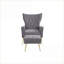 Fauteuil d'appoint moderne gris clair avec repose-pieds, fauteuil confortable pour adultes, siège d'appoint pour le salon, la chambre et le bureau