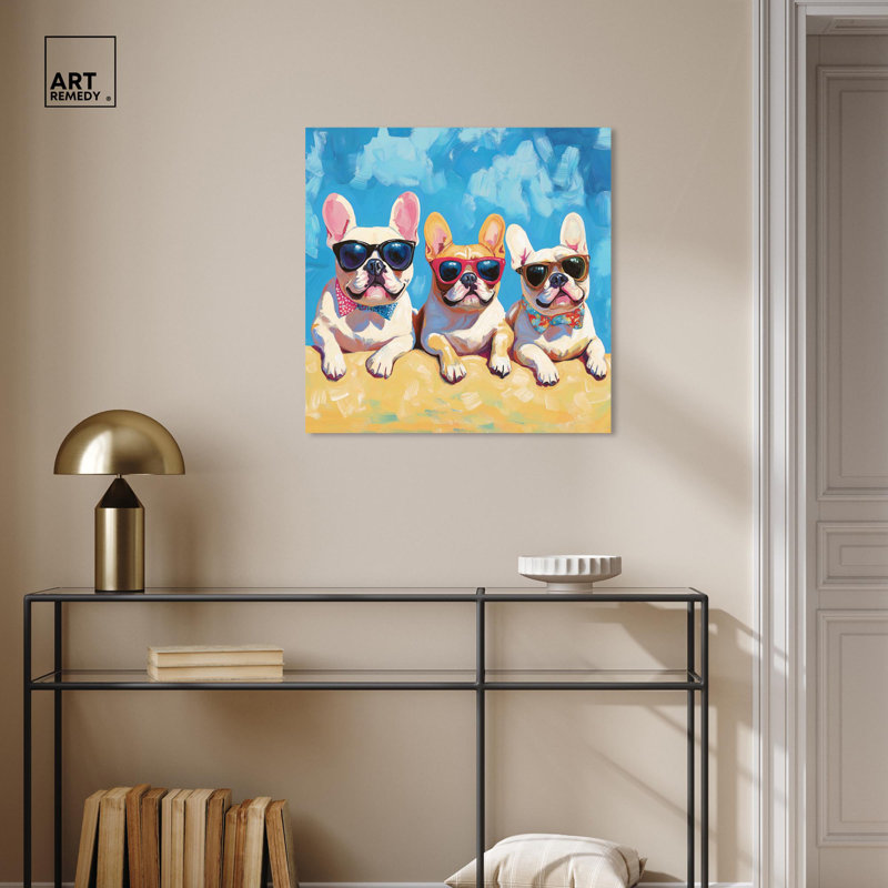 Cool Canine Collective 24" x 24" Wrapped Canvas Pet Art Prints