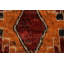 Tapis rouge / orange en laine noué à la main de conception unique 9 pi 3 po x 12 pi New Age