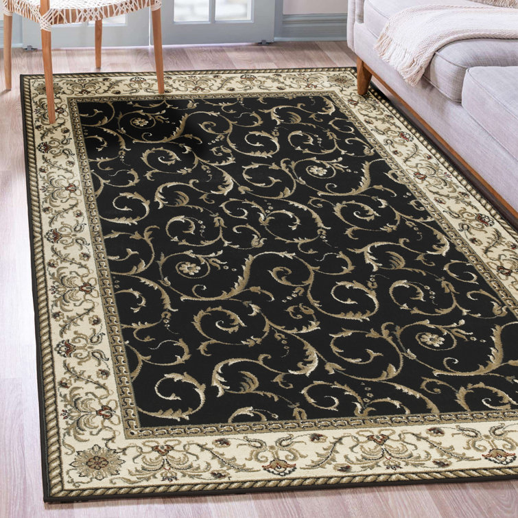Weisgerber 1599 Traditional Oriental Black Area Rug
