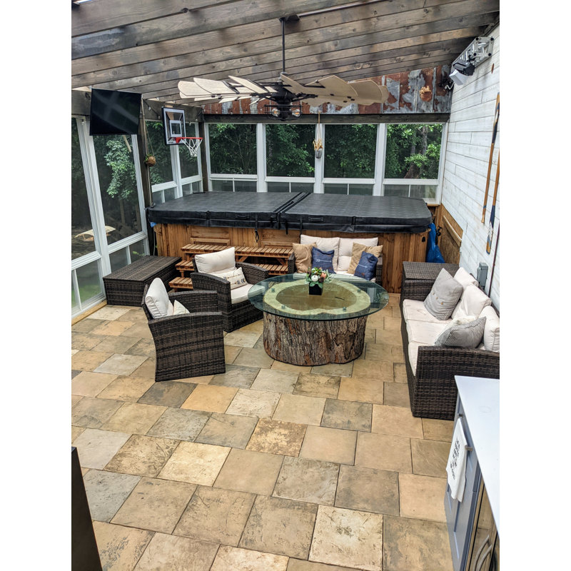 Elevate 16'' L x 16'' W Tile - Pecan Medley