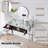 Chic Mirrored Makeup Vanity Desk with Storage and Charging Feature for Bedroom