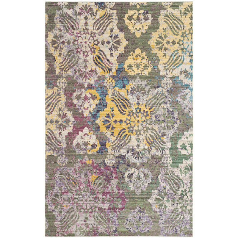 Aalborg Floral Hand Woven Area Rug, Rectangle 152 x 244 cm