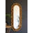 RATTAN SQUIGGLE FRAMED OVAL MIRROR