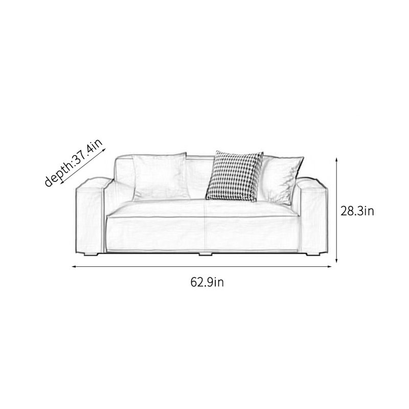 Simple modern business reception sofa