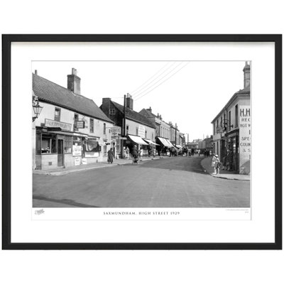 Saxmundham, High Street 1929 by Francis Frith - Single Picture Frame Print