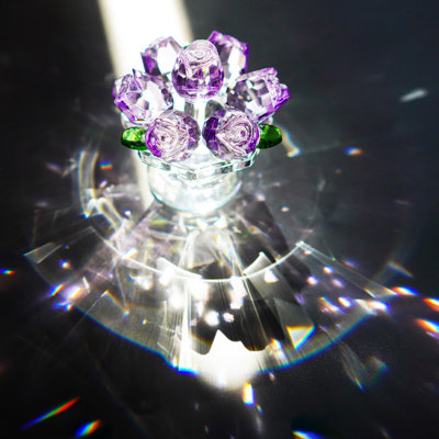 Crystal Rose Flower Figurine