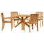 2 - Person Wood Patio Dining Set with Square Table