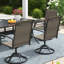 Ensemble de salle à manger de patio Middleton avec table de salle à manger rectangulaire et 6 chaises pivotantes PVC-coated polyester-1325192215